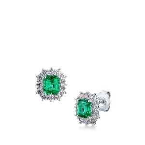 12312 86267397 Z685/SE orecchini smeraldi ottagonali e diamanti
