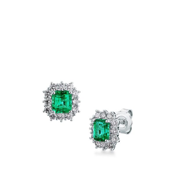 12312 86267397 Z685/SE orecchini smeraldi ottagonali e diamanti