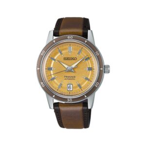 13075 4954628255839 SRPL75J1 presage automatique homme style 60 jaune