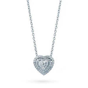 3420 11836865 ABA107110 CIONDOLO CUORE ORO BIANCO E BRILLANTI