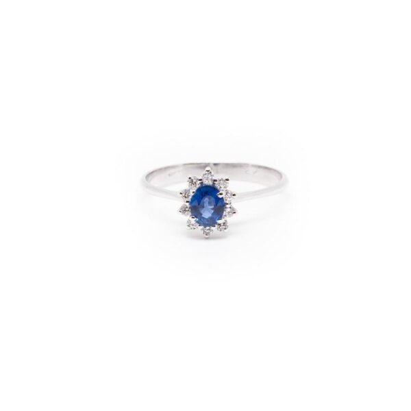 3832 960003832121 MANZ01.01 ROYAL RING ZAFFIRO E DIAMANTI 5X4