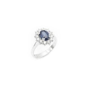 5029 910005029022 MANZ01.04 royal ring zaffiro e diamanti 8x6