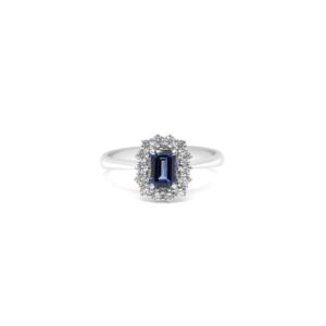 5109 910005109022 MANZ10.01 ROYAL RING ZAFFIRO OTTAGONALE 6X4