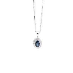 6166 910006166022 MCLP04.02 collana zaffiro e diamanti 6x4