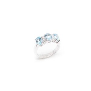 8116 910008116023 MANA11.02 TRILOGY ACQUA MARINA CON DIAMANTI 7X5