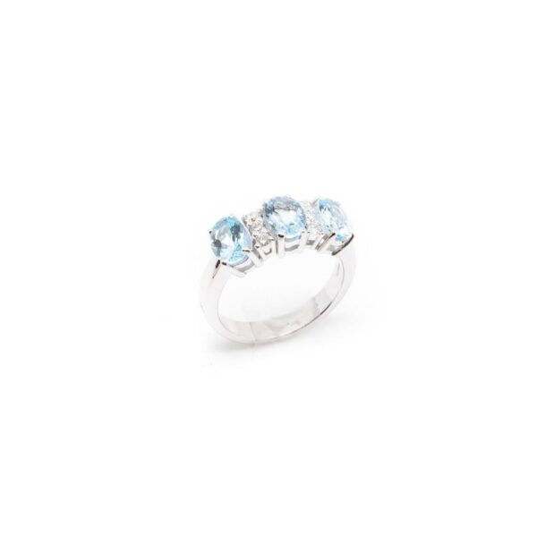 8116 910008116023 MANA11.02 TRILOGY ACQUA MARINA CON DIAMANTI 7X5